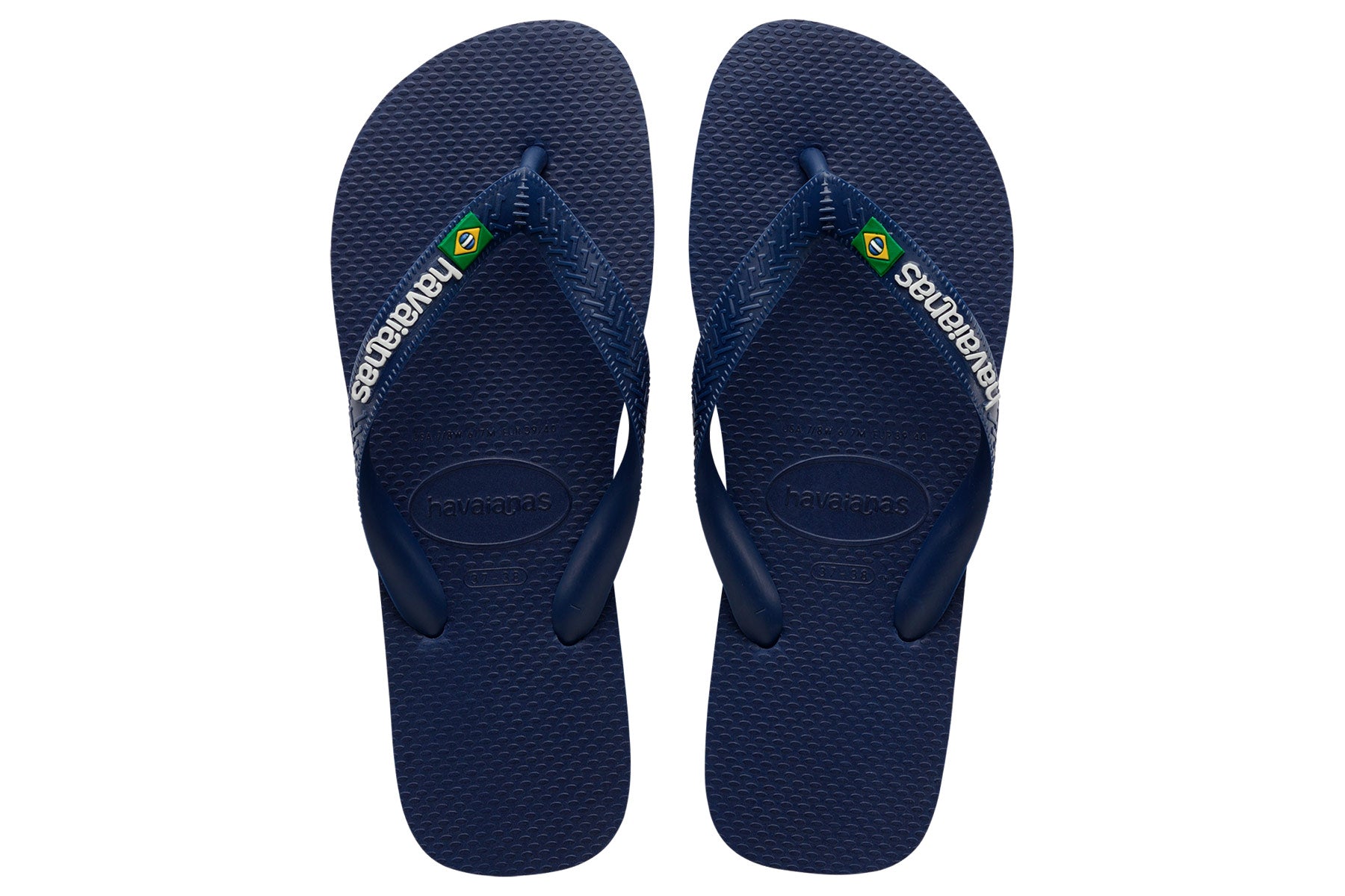 Havaianas Brasil Logo (Kids) - Navy Blue