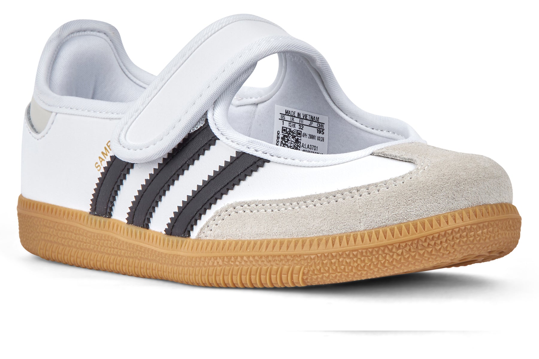 Adidas Samba Jane C (Kids) - FTW White/Core Black