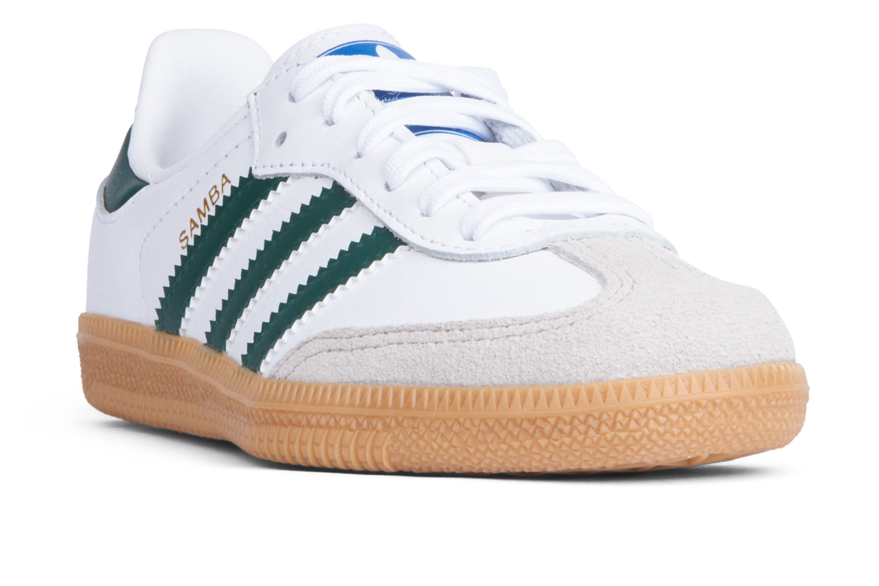 Adidas Samba OG C (Kids) - FTWR White/Core Green/Gum