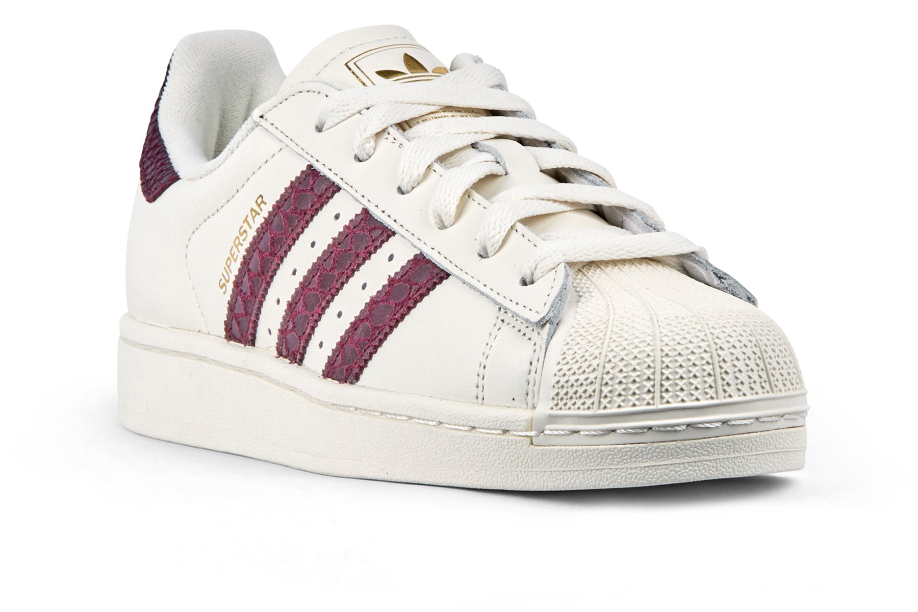 Adidas Superstar 2 W - Off White/Maroon/Gold Metallic