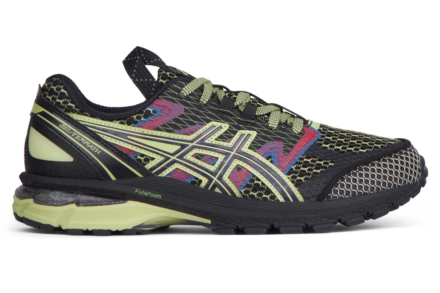 Asics US4 S Gel Terrain - Black/Neon Lime