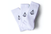 SC Diamond Crew Socks (3 Pack) - White / Black