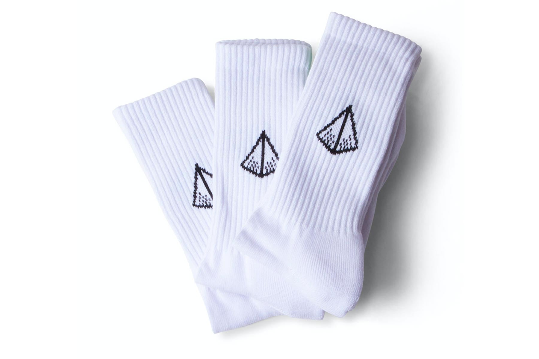 SC Diamond Crew Socks (3 Pack) - White / Black