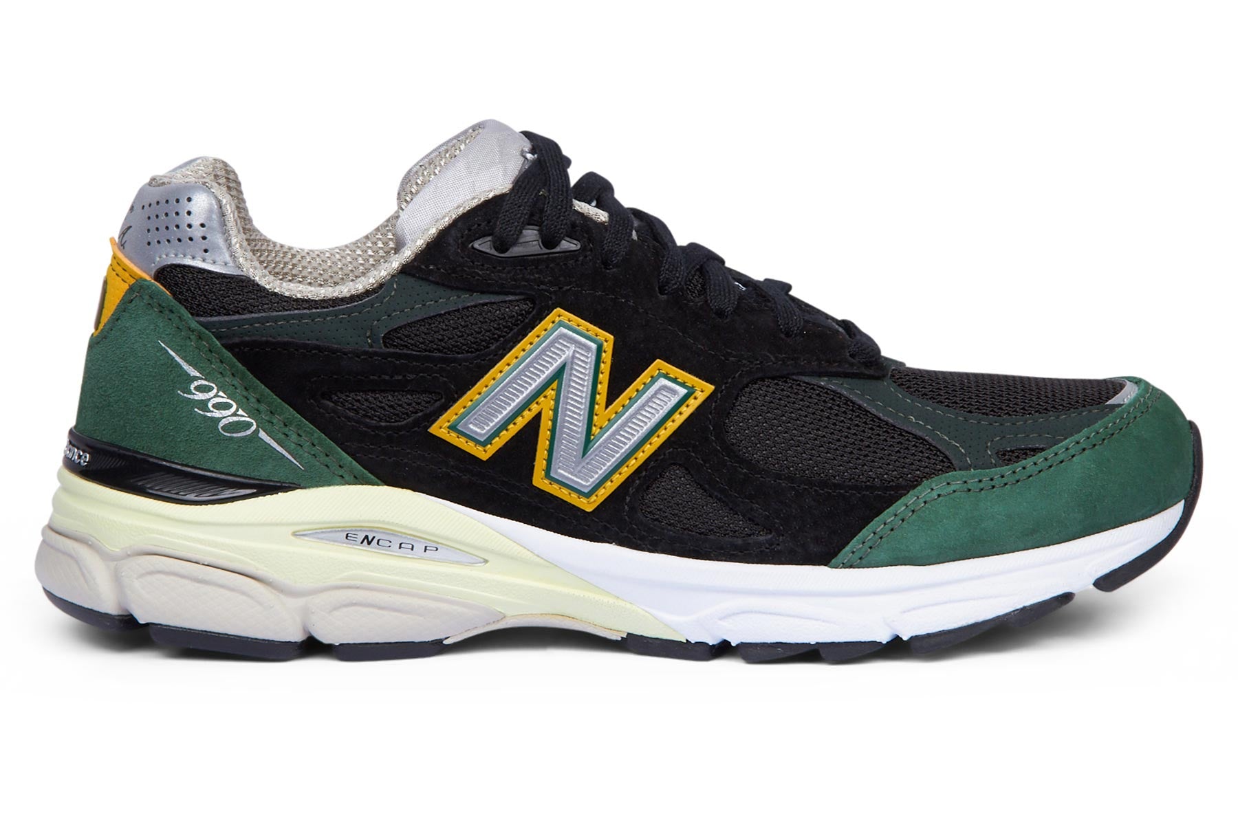 M990CP3 New Balance Black Green Sneakers | Shoe Chapter