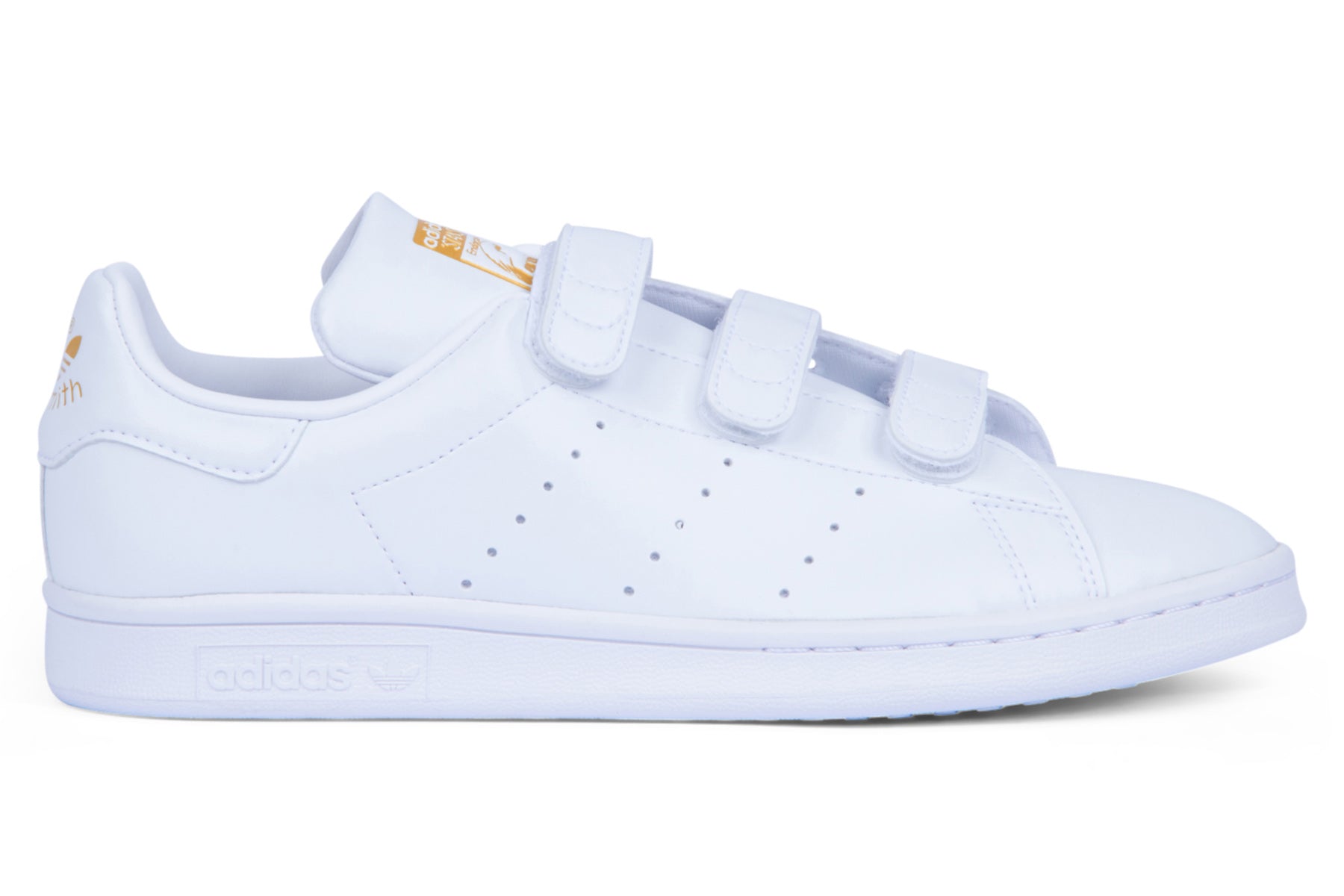Smith Shoes Adidas Originals Stan Smith In White And Metallic Gold
