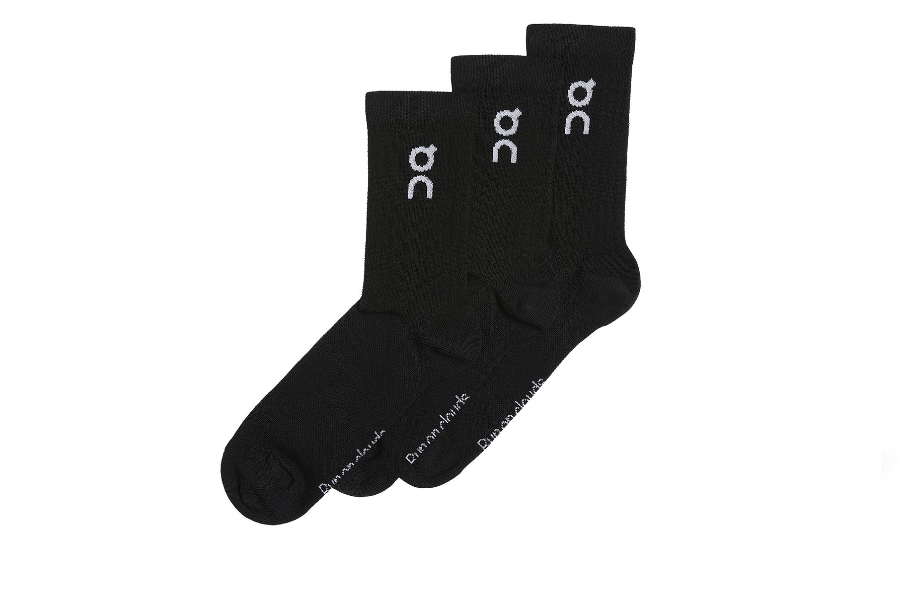 On - Logo Sock High 3P Unisex Black