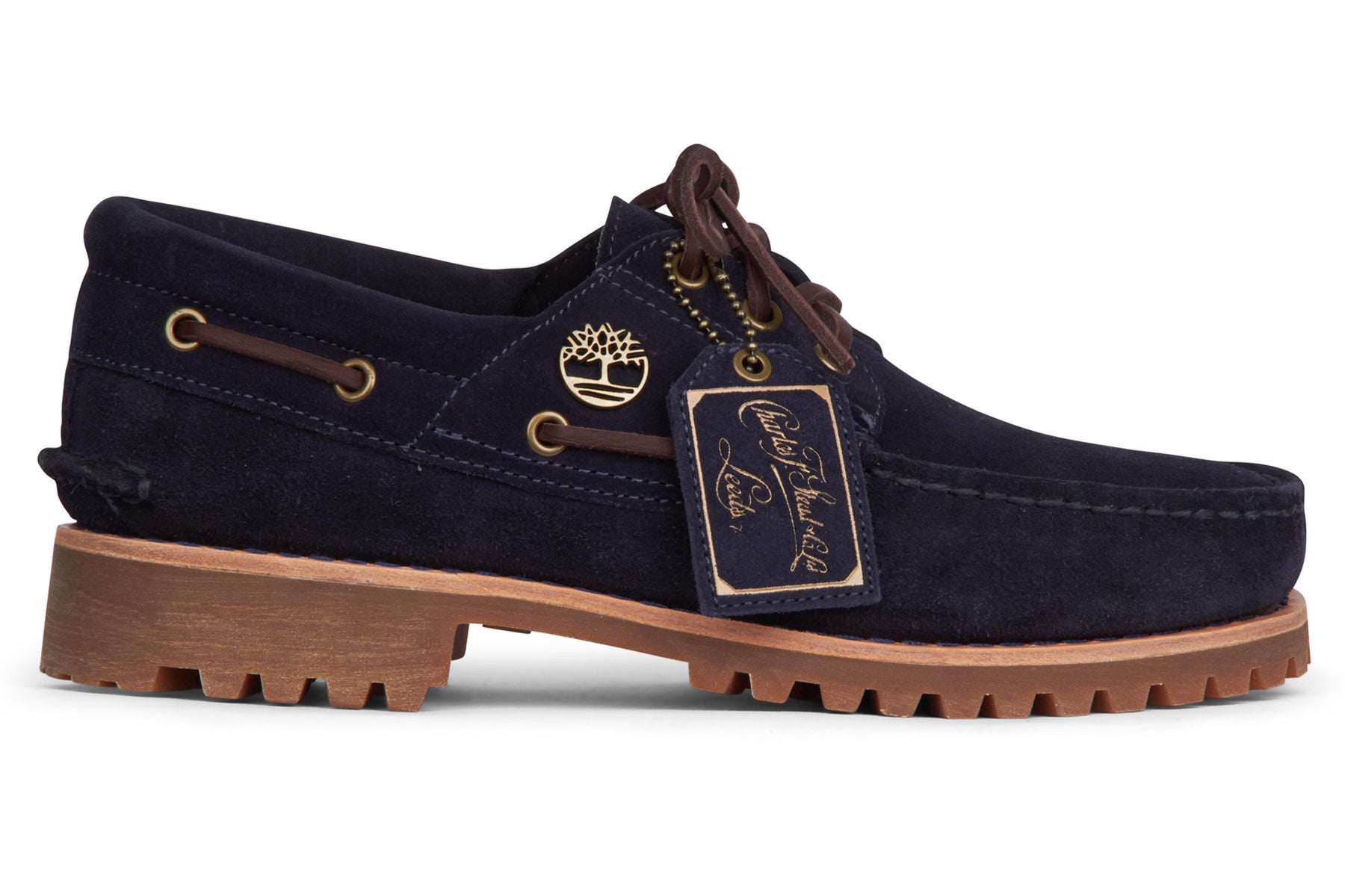 Timberland Authentics Lace Up Boat Shoe - Dark Blue
