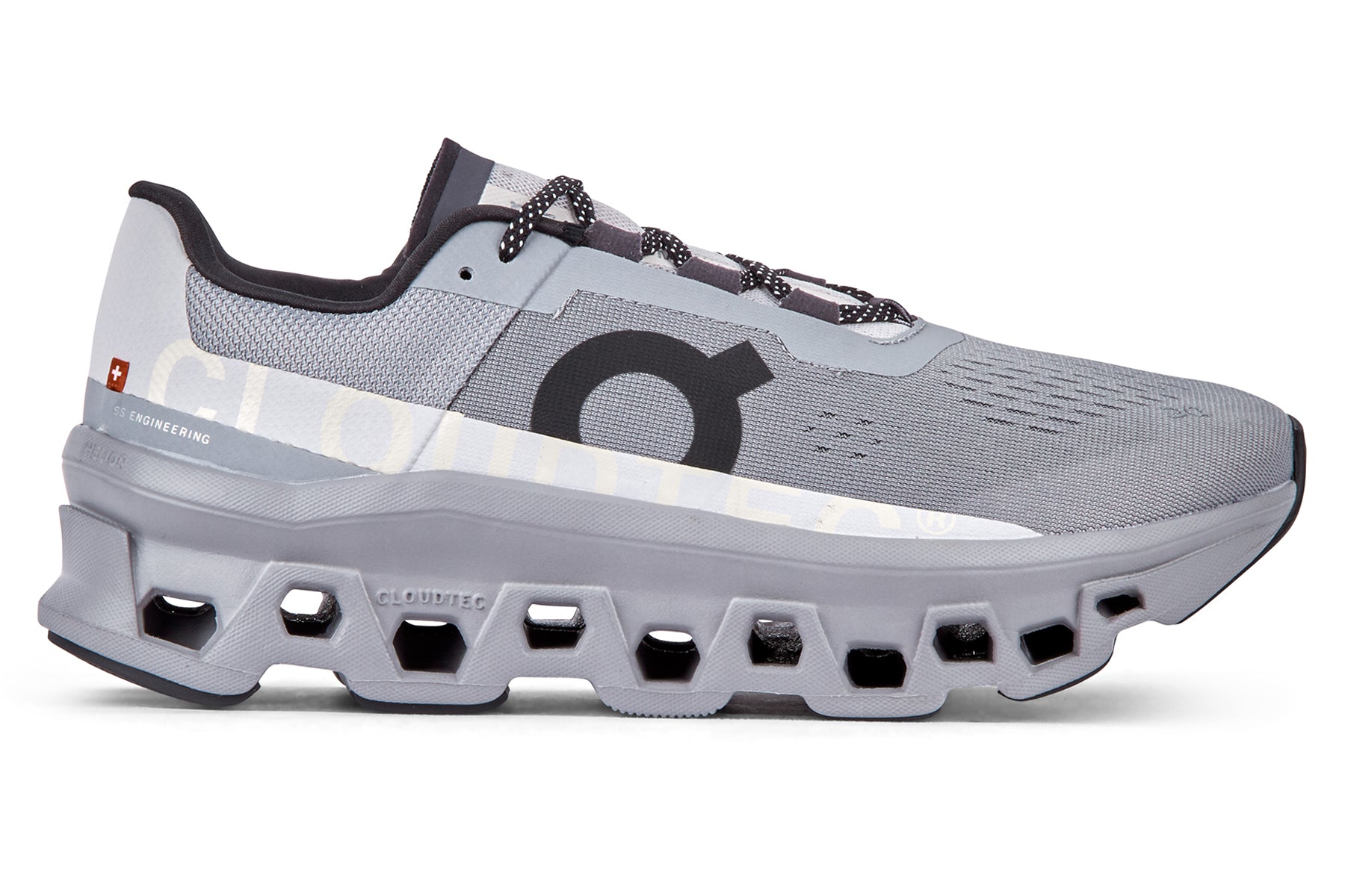 On Cloudmonster - Alloy/Silver