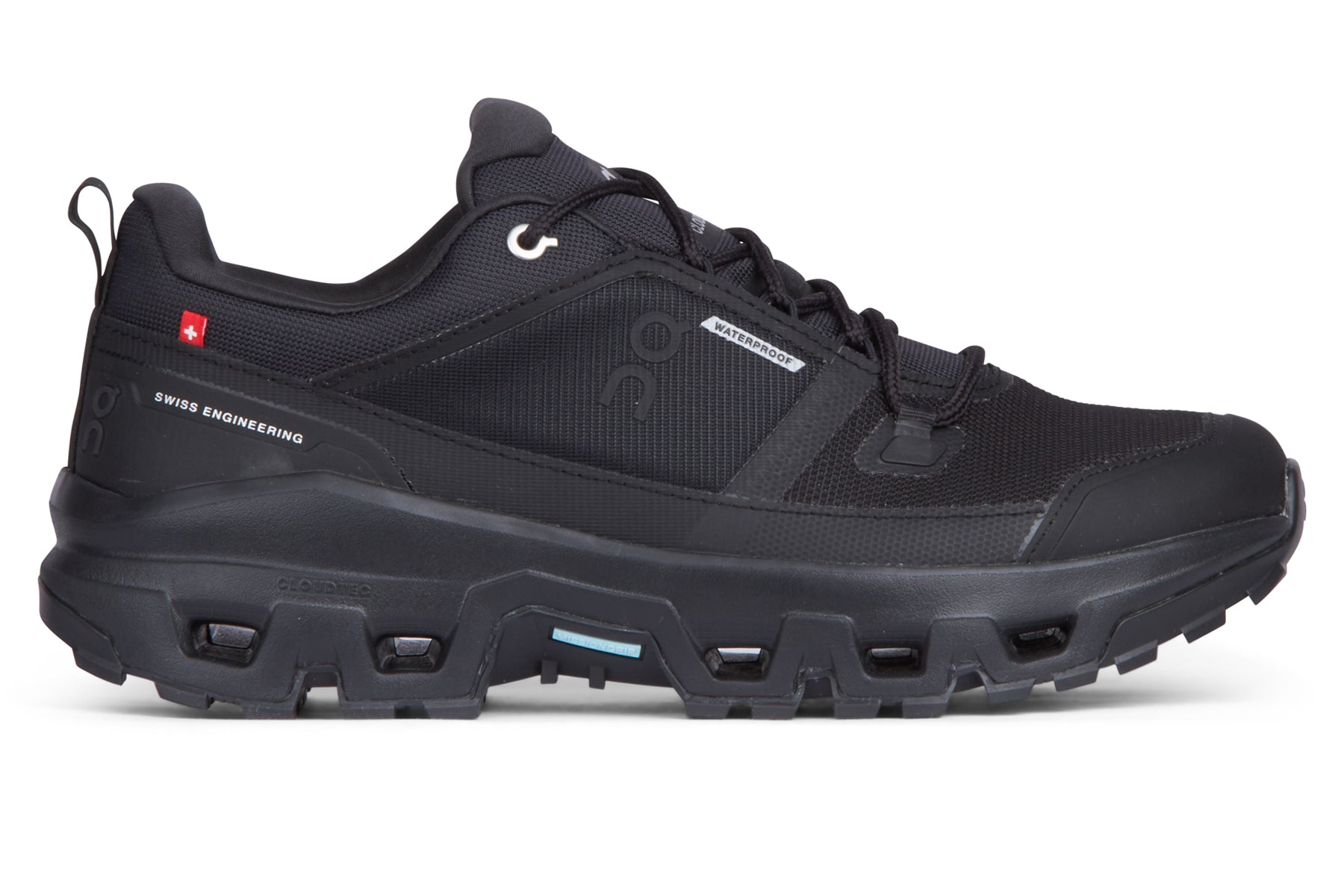 On Cloudrock Low Waterproof - Black/Black