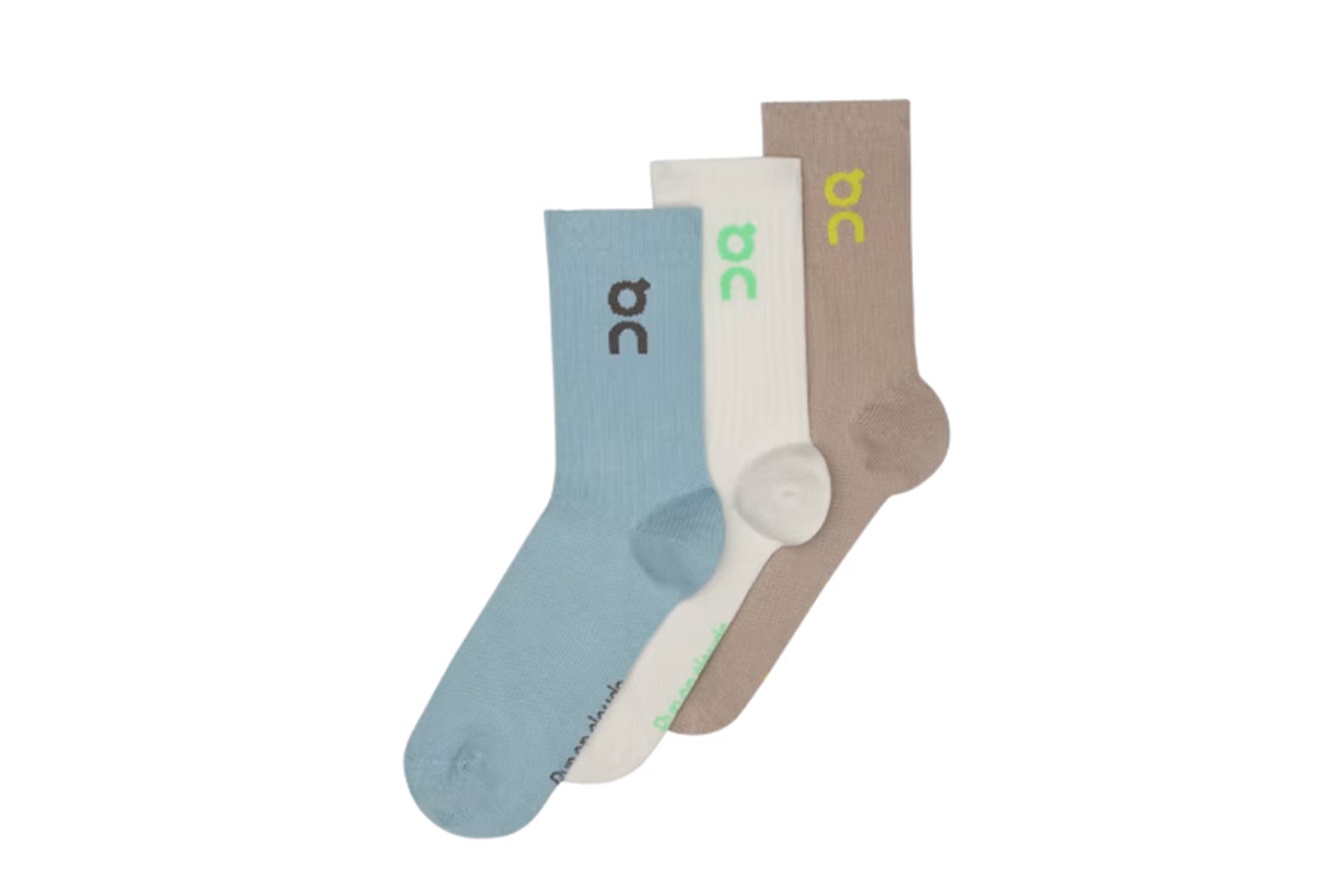 On - Logo Sock High 3P Unisex Desert/Wash