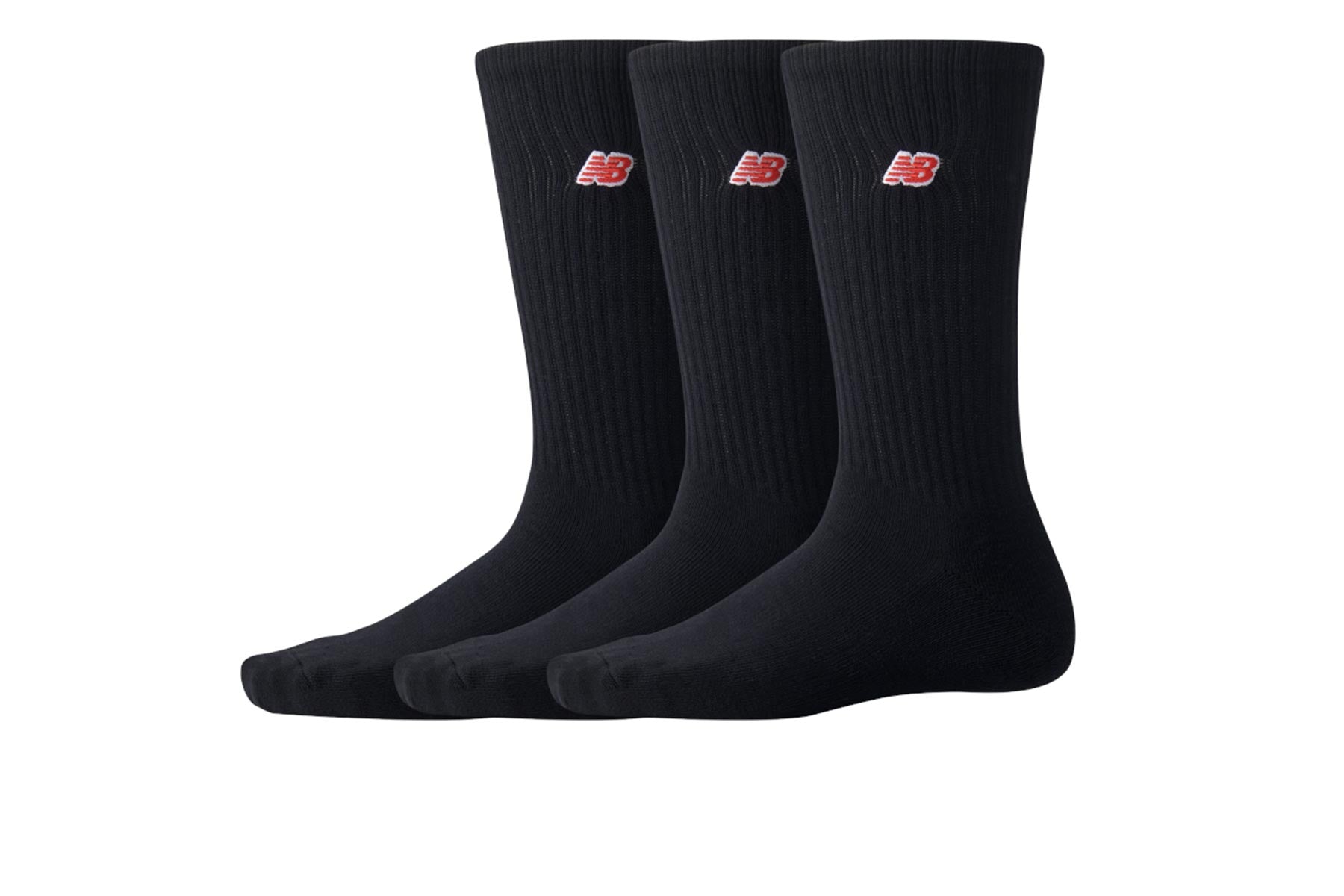 New Balance Patch Crew Socks (3 Pack) - Black