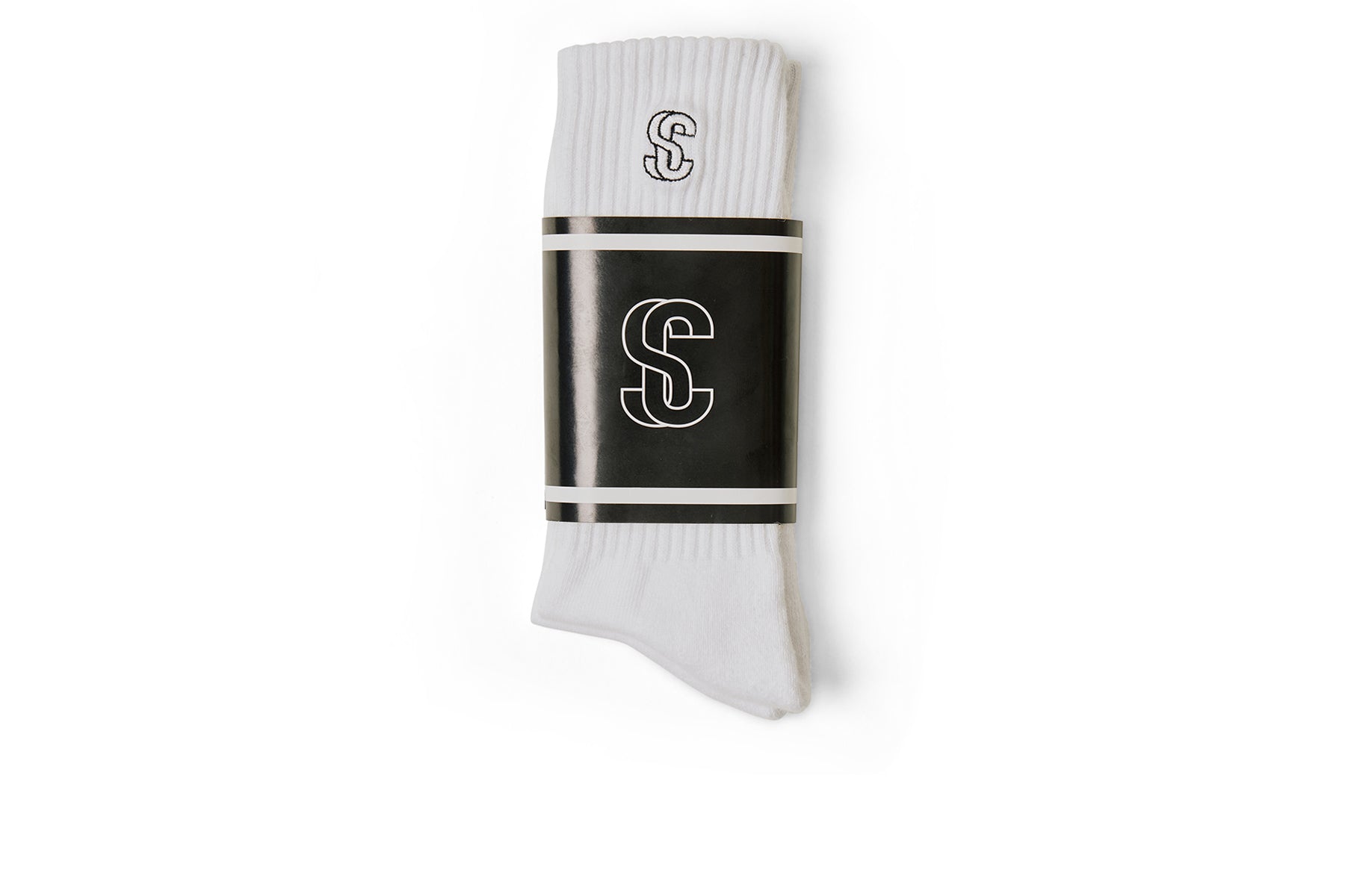 SC Logo Socks - White/Black (3 pack)