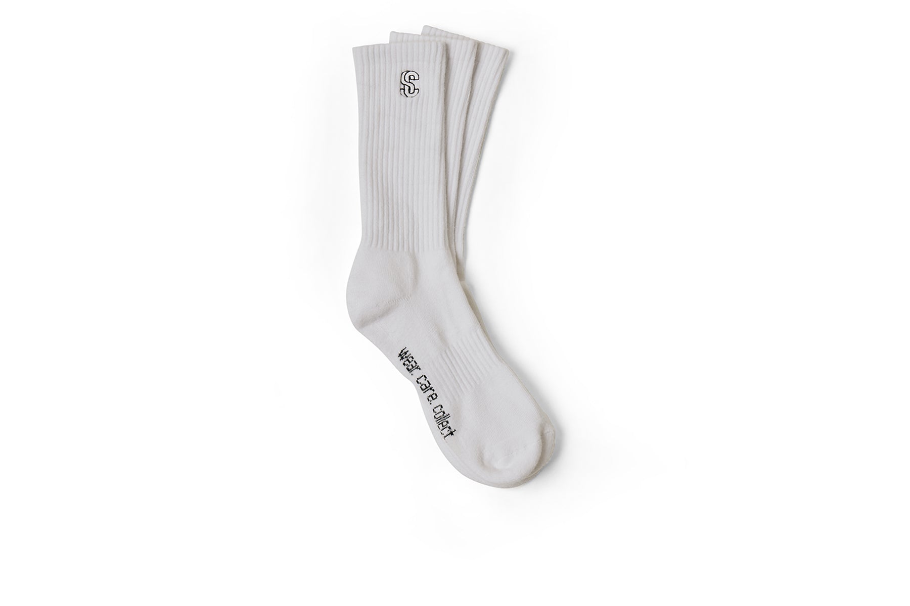 SC Logo Socks - White/Black (3 pack)
