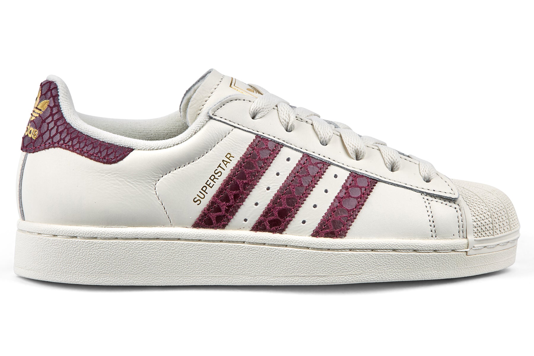 Adidas Superstar 2 W - Off White/Maroon/Gold Metallic