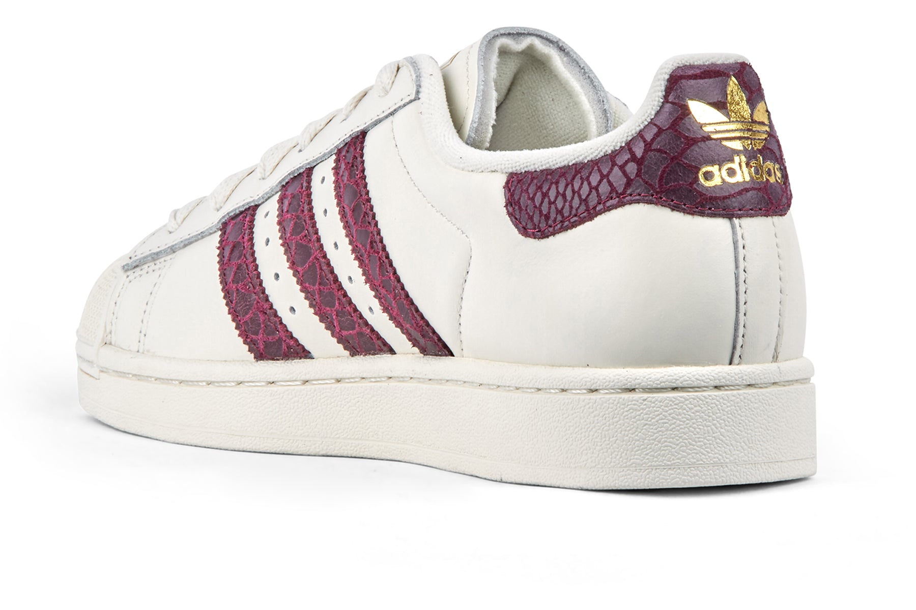 Adidas Superstar 2 W - Off White/Maroon/Gold Metallic
