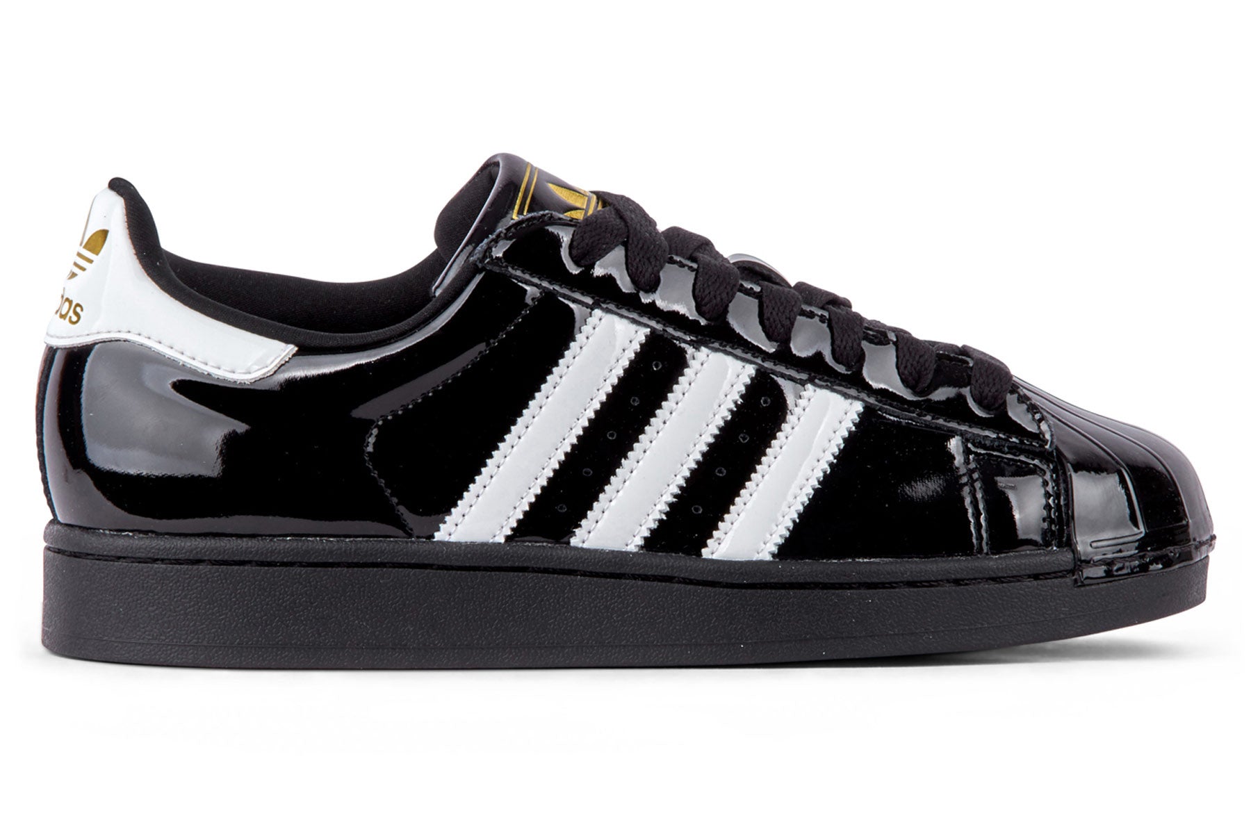 Adidas Superstar 2 W "Patent" - Core Black/FTW White/Gold Metallic