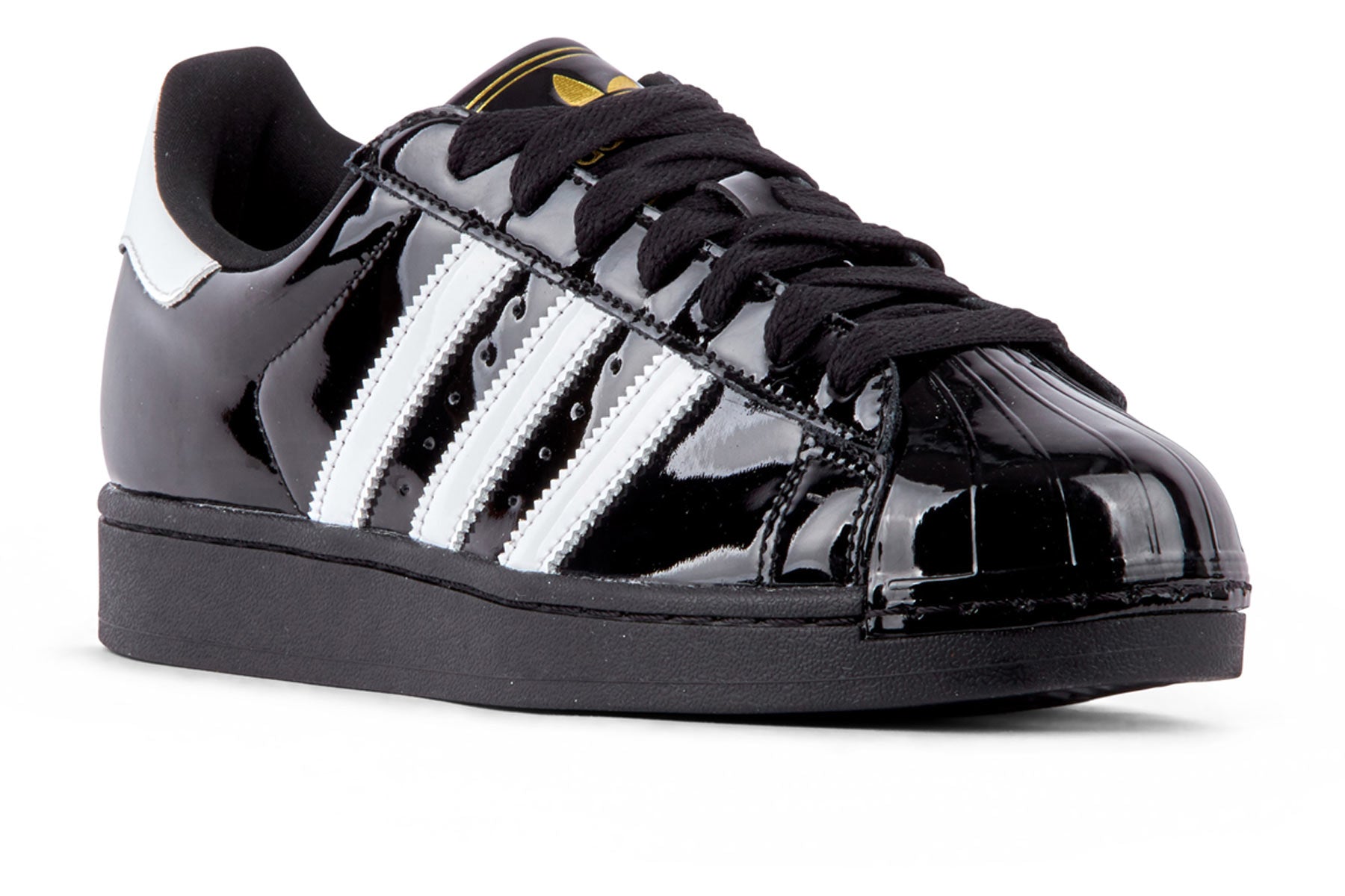 Adidas Superstar 2 W "Patent" - Core Black/FTW White/Gold Metallic