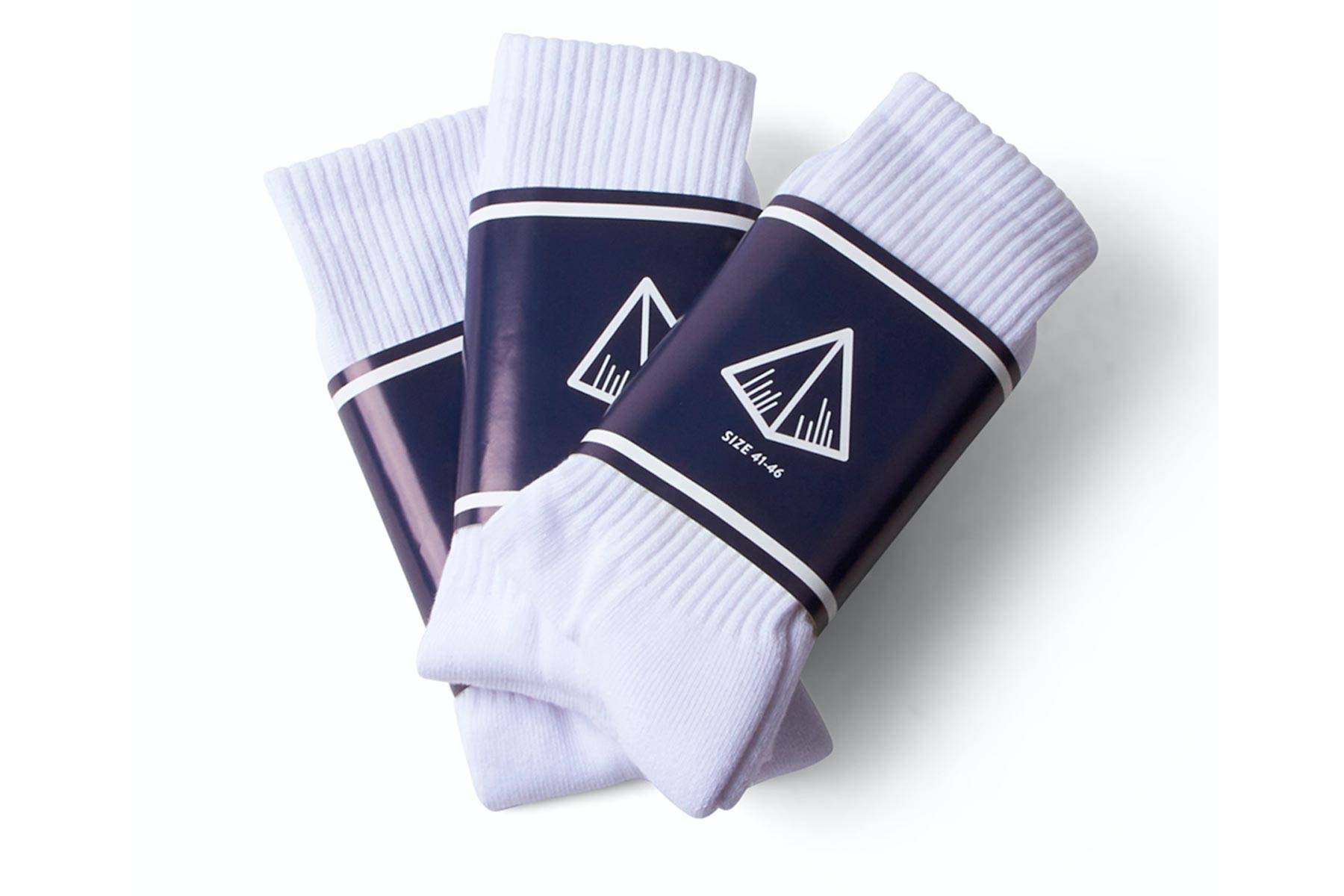 SC Diamond Crew Socks (3 Pack) - White / Black